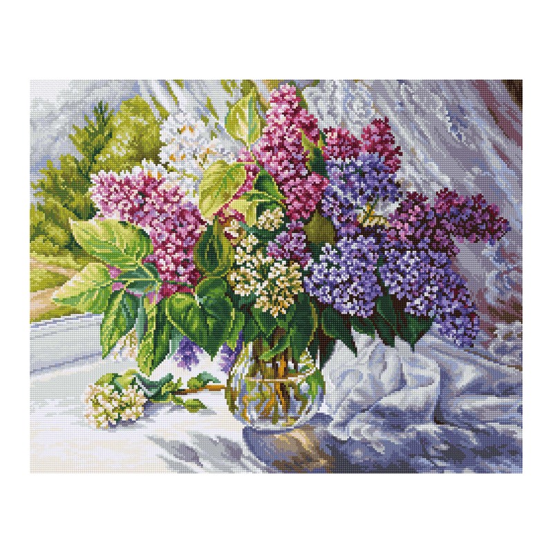 B7015 - Alyvinė puokštė (Lilac Bouquet) siuvinėjimo rinkinys Luca-S
