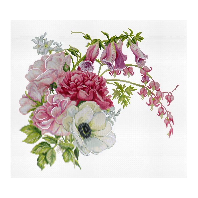 B7018 - Pavasarinė puokštė (Spring Bouquet) siuvinėjimo rinkinys Luca-S