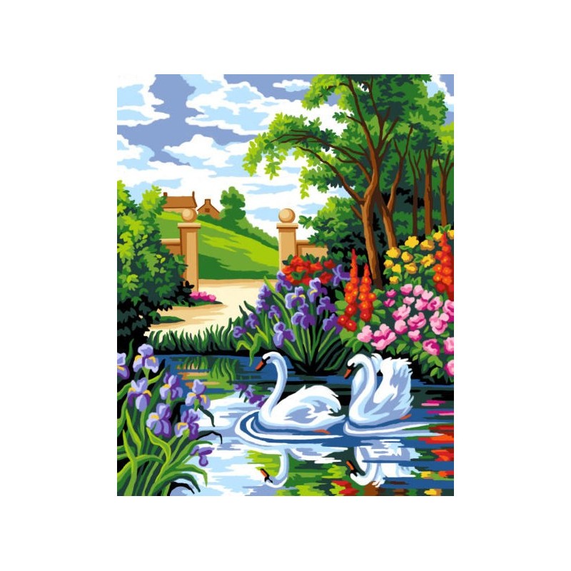 C127 40x50 cm kanva su atspaustu piešiniu Orchidea