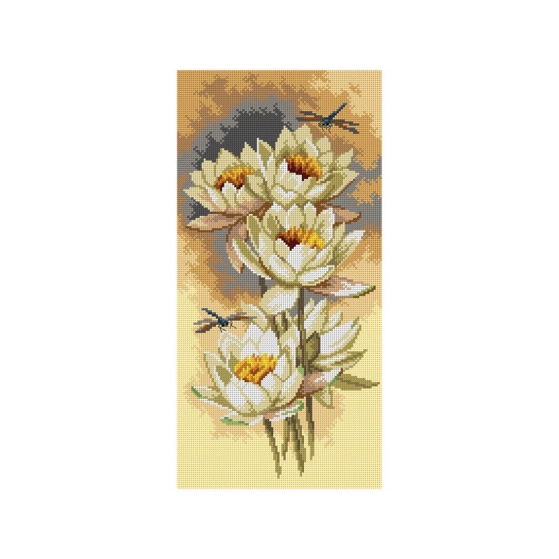 3293 25x51 cm kanva su atspaustu piešiniu Orchidea