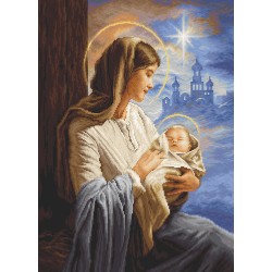 G617 - 18x25 cm - Šventoji Marija ir vaikas (Saint Mary and The Child) siuvinėjimo rinkinys Luca-S
