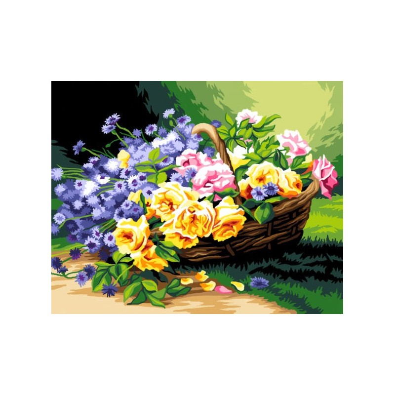 SAC115 40x50 cm kanva su atspaustu piešiniu Orchidea