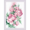 SR 2138 - Vešlūs bijūnai (Lush Peonies) siuvinėjimo rinkinys Riolis