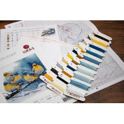 BU5028 - Rytų mėlynieji paukščiai (Eastern Bluebirds) siuvinėjimo rinkinys Luca-S