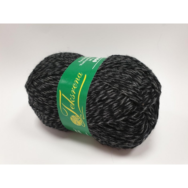 880 - juoda su pilka Teksrena pusvilnoniai verpalai