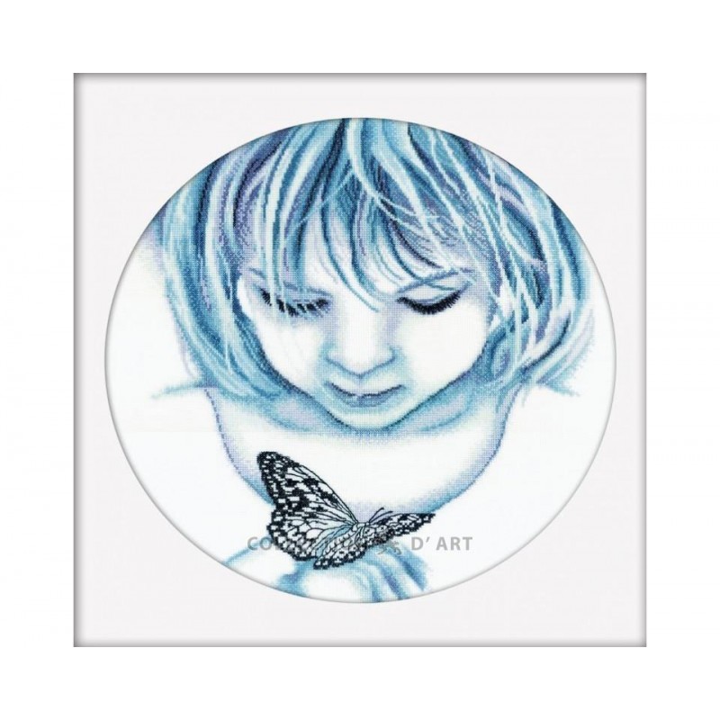 M176 - Mergina su drugeliu (Girl with batterfly) siuvinėjimo rinkinys RTO