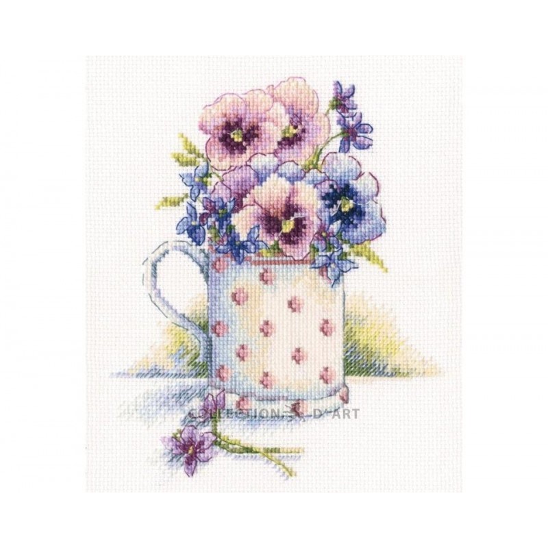 M632 - Pirmosios violetinės (First violets) siuvinėjimo rinkinys RTO