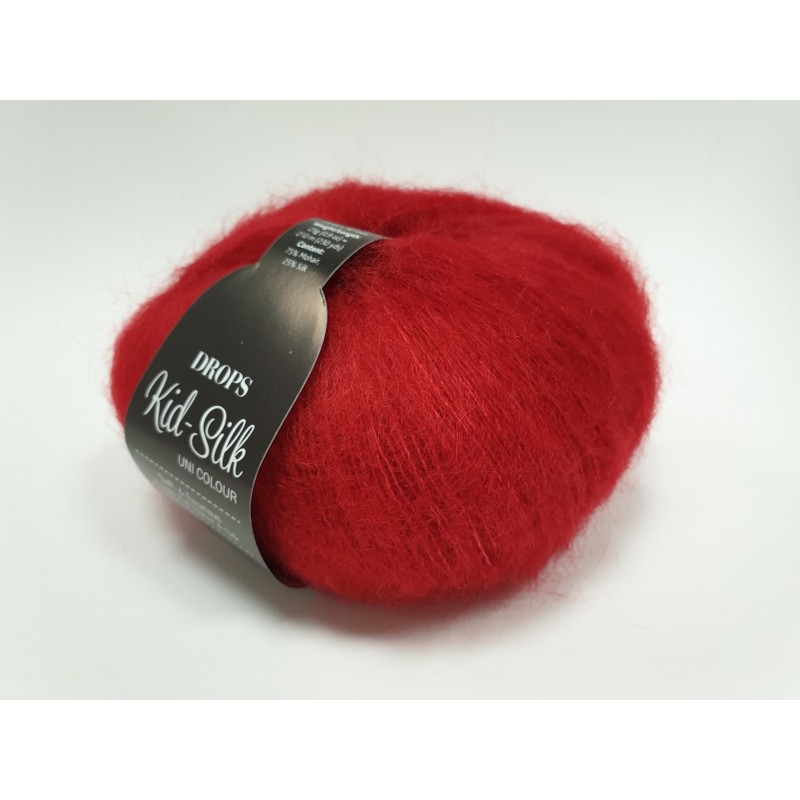 14 - raudona DROPS Kid-Silk 14 - raudona DROPS Kid-Silk