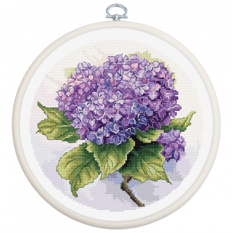 BC225 - Hortenzija (Hydrangea) siuvinėjimo rinkinys Luca-s BC225 - Hortenzija (Hydrangea) siuvinėjimo rinkinys Luca-s