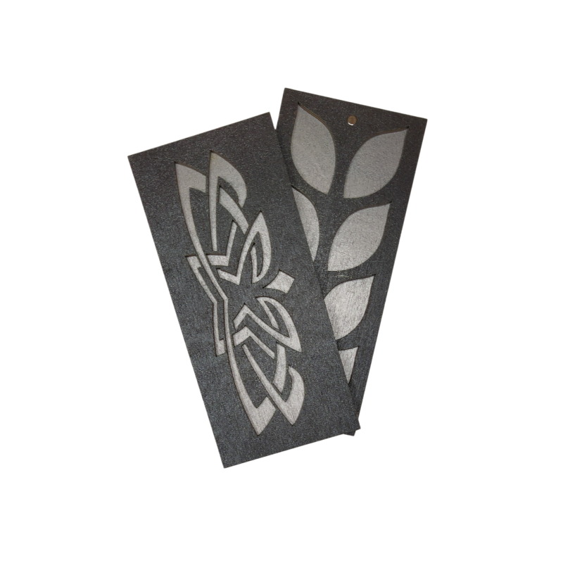 Wizardi KF027/10-1 - Medinė dėžutė karoliukams „Pilkas raštas“