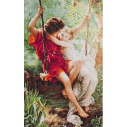 G415 - Įsimylėjėlių pavasaris (Spring - Pierre-Auguste Cot) siuvinėjimo rinkinys Luca-s