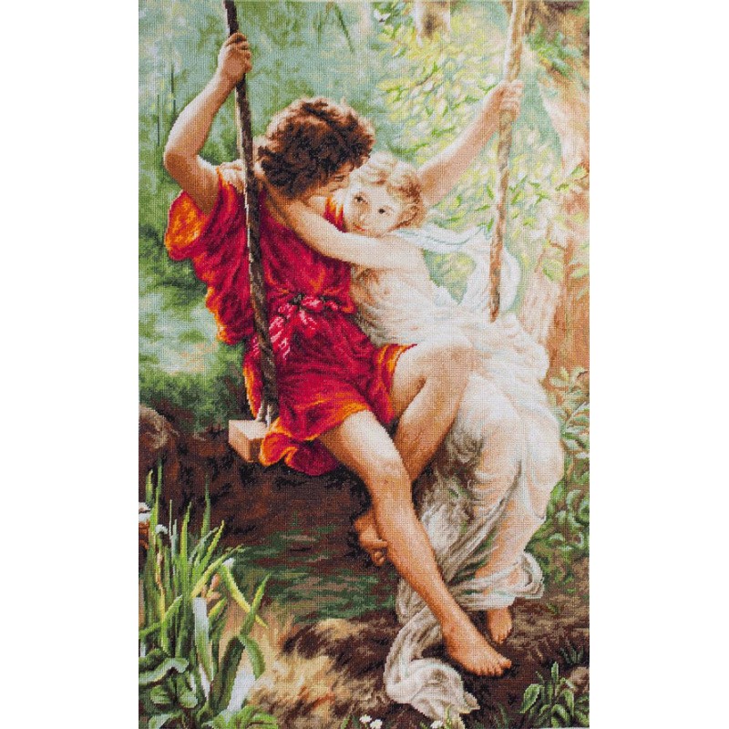 G415 - Įsimylėjėlių pavasaris (Spring - Pierre-Auguste Cot) siuvinėjimo rinkinys Luca-s