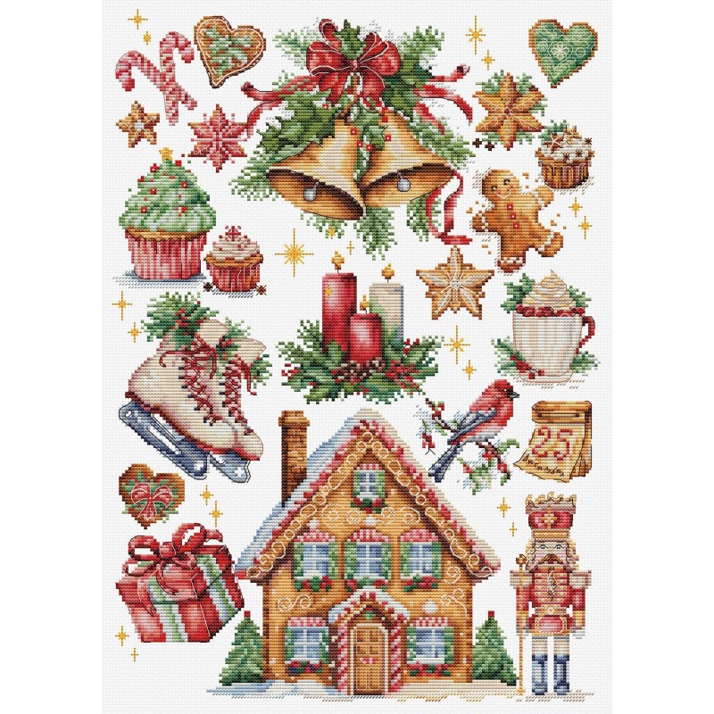B7031 - Kalėdinė kompozicija (Christmas Composition) siuvinėjimo rinkinys Luca-s B7031 - Kalėdinė kompozicija (Christmas Composition) siuvinėjimo rinkinys Luca-s