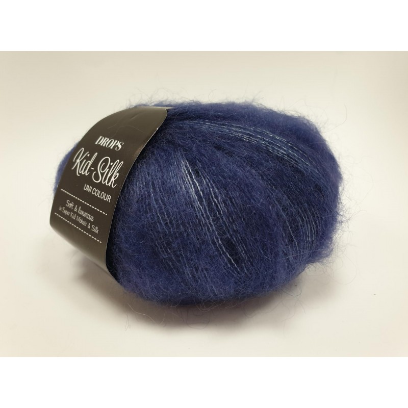 28 - tamsi mėlyna DROPS Kid-Silk 28 - tamsi mėlyna DROPS Kid-Silk