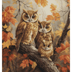 BU5045 - Pelėdų šeima (The Owls Family) siuvinėjimo rinkinys Luca-s