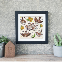 LETI L8803 - Žvirbliai (Sparrows) siuvinėjimo rinkinys Letistitch