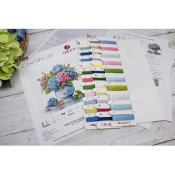 B7033 - Vaza su hortenzija (Vase with Hydrangea) siuvinėjimo rinkinys Luca-s