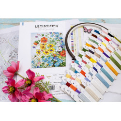 LETI L8091 - Laukinės gėlės (Wildflowers) siuvinėjimo rinkinys Letistitch