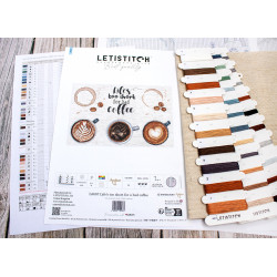 L8097 - Gyvenimas per trumpas blogai kavai (Life's too short for a bad coffee) siuvinėjimo rinkinys Letistitch