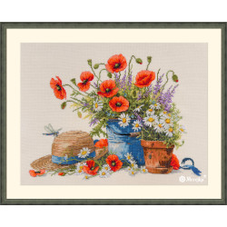 K252 - Vasaros natiurmortas (Summer Still Life) siuvinėjimo rinkinys Merejka