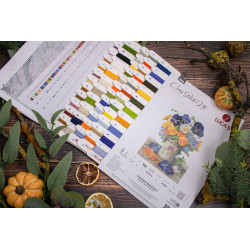 B7035 - Našlaičių puokštė (Pansies Bouquet) siuvinėjimo rinkinys Luca-s
