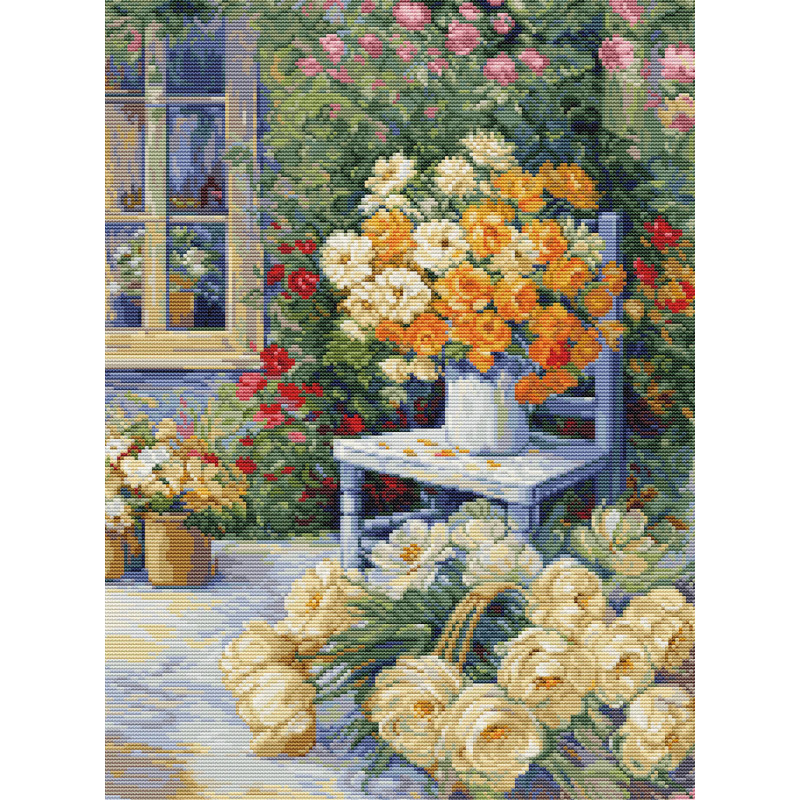 BU5056 - Sodo kampas (Garden Corner) siuvinėjimo rinkinys Luca-s BU5056 - Sodo kampas (Garden Corner) siuvinėjimo rinkinys Luca-s