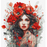 BU5063 - Mergina su aguonomis (The Girl With Poppies) siuvinėjimo rinkinys Luca-s