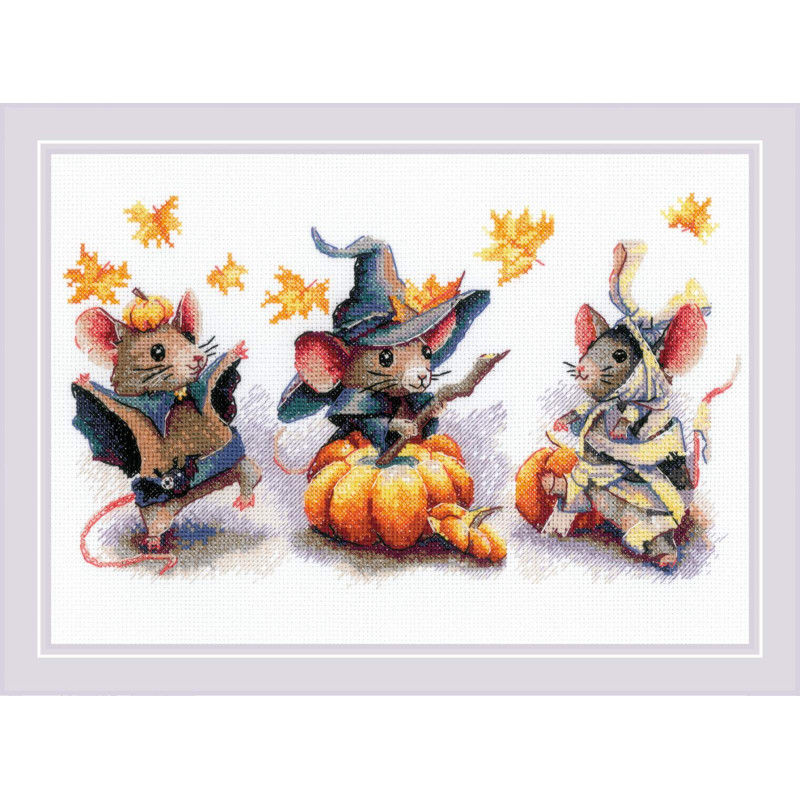 SR 2241 - Spooky Mouse Trio siuvinėjimo rinkinys Riolis
