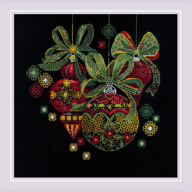 SR 2226 - Šventiniai papuošalai (Holiday Ornaments) siuvinėjimo rinkinys Riolis