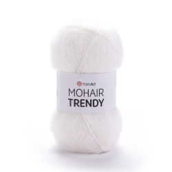 101 - balta YarnArt Mohair Trendy