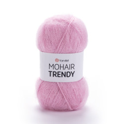 127 - rožinė YarnArt Mohair Trendy