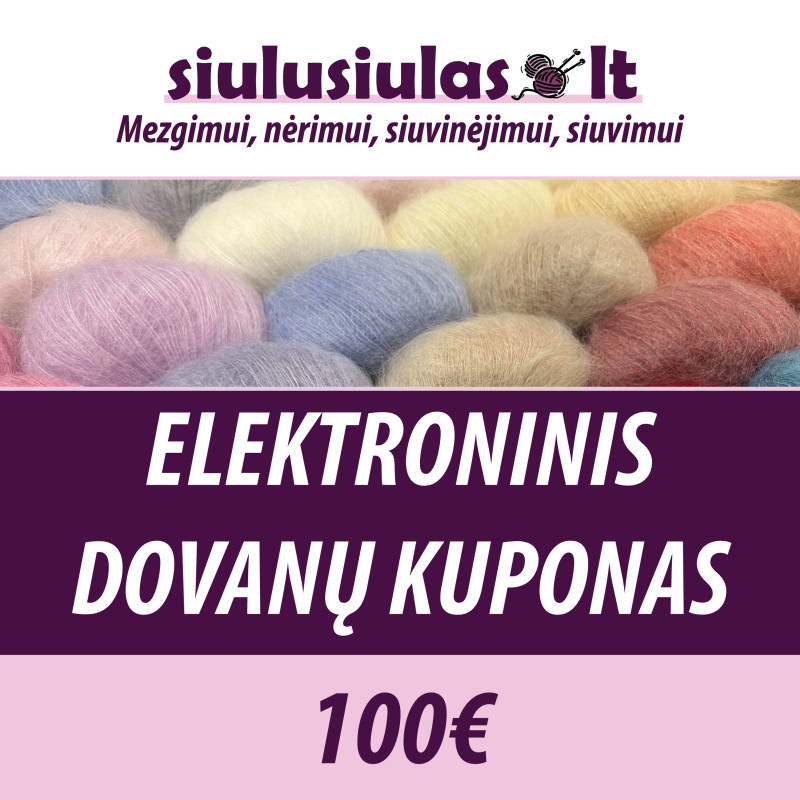 100€ vertės elektroninis dovanų kuponas siulusiulas.lt
