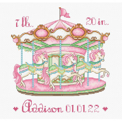 LETI L8046 - Kūdikių karuselė (Baby Carousel) siuvinėjimo rinkinys Letistitch