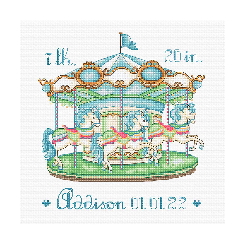 LETI L8047 - Kūdikių karuselė (Baby Carousel) siuvinėjimo rinkinys Letistitch LETI L8047 - Kūdikių karuselė (Baby Carousel) siuvinėjimo rinkinys Letistitch