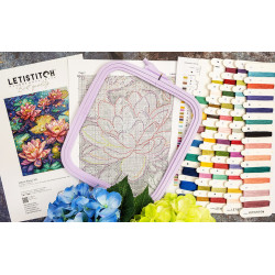 L9910 - Vandens lelija (Water lily) siuvinėjimo rinkinys Letistitch