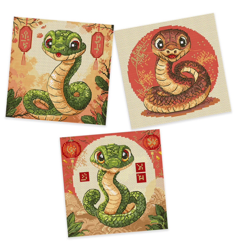 L9926 - Gyvatės (Snakes) siuvinėjimo rinkinys Letistitch L9926 - Gyvatės (Snakes) siuvinėjimo rinkinys Letistitch