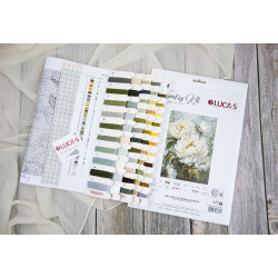 B715 - Pavasario šviesos bijūnai (The Light of Spring Peonies) siuvinėjimo rinkinys Luca-S