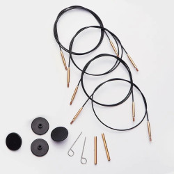 Knitpro rotacinis valas prisukamiems virbalams (juodos spalvos)