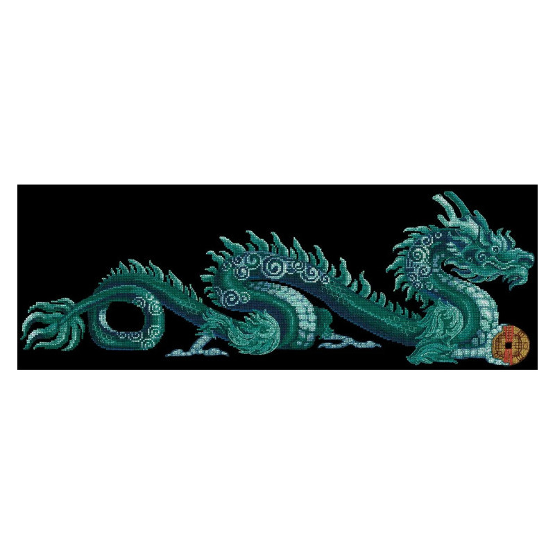 SANN-34 - Jade drakonas (Jade Dragon) siuvinėjimo rinkinys Andriana SANN-34 - Jade drakonas (Jade Dragon) siuvinėjimo rinkinys Andriana