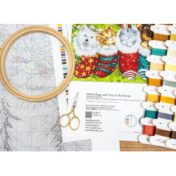 L9940 - Šunys ir katės kojinėse (Dogs and Cats in Stockings) siuvinėjimo rinkinys Letistitch