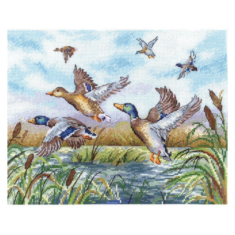 SANL-26 - Skrendantys ančiukai (The ducks are flying) siuvinėjimo rinkinys Andriana