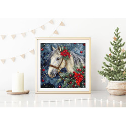 L9955 - Žiemos arklys (Winter Horse) siuvinėjimo rinkinys Letistitch