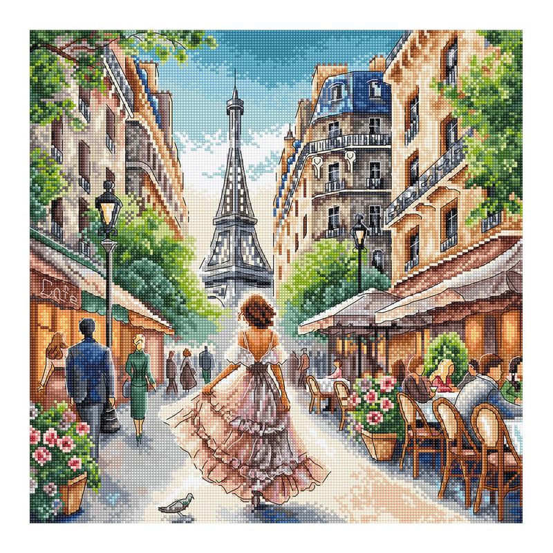 P126 - Iš Paryžiaus su meile (From Paris with Love) siuvinėjimo rinkinys AVA Stitch