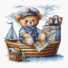 P050 - Kapitonas meškinas atviroje jūroje (Captain Bear on the High Seas) siuvinėjimo rinkinys AVA Stitch