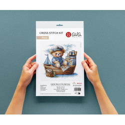 P050 - Kapitonas meškinas atviroje jūroje (Captain Bear on the High Seas) siuvinėjimo rinkinys AVA Stitch