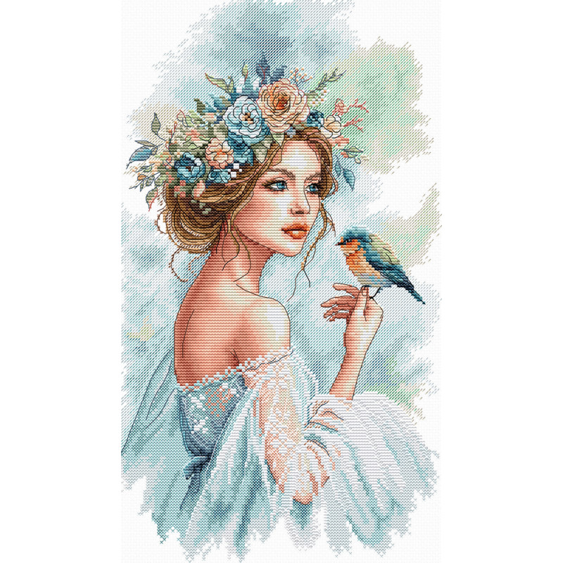 P148 - Sodo dama (The Lady of the Garden) siuvinėjimo rinkinys AVA Stitch