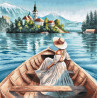 P115 - Bledo ežero valdovė (The Lady of the Lake Bled) siuvinėjimo rinkinys AVA Stitch