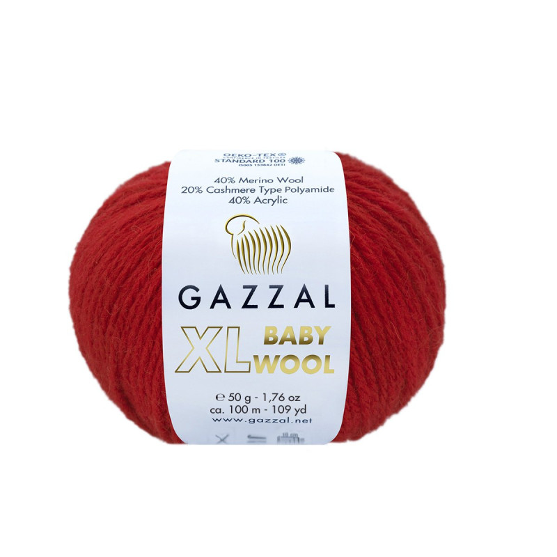 811 - raudona Gazzal Baby Wool XL
