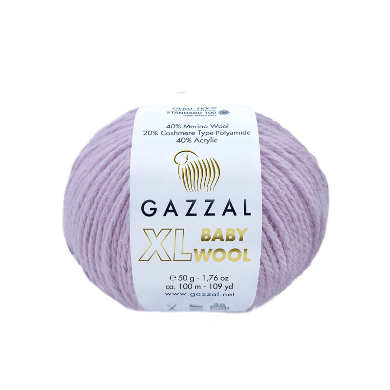 823 - pilkai violetinė Gazzal Baby Wool XL