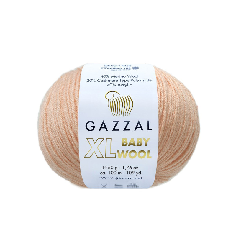 834 - rausvas perlas Gazzal Baby Wool XL